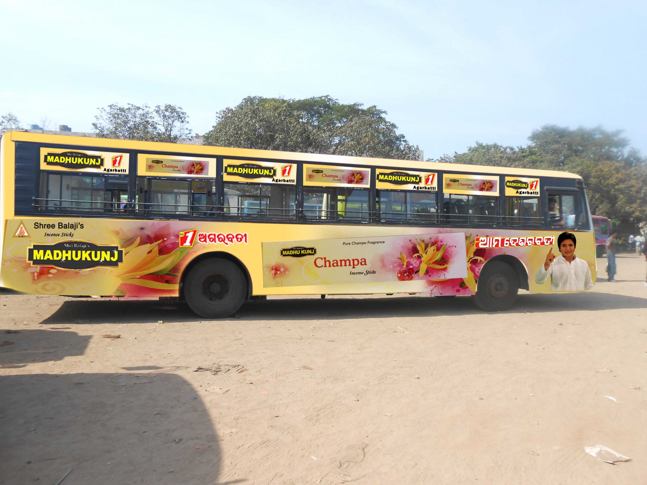 Madhukunj New Champa Bus Branding 2 